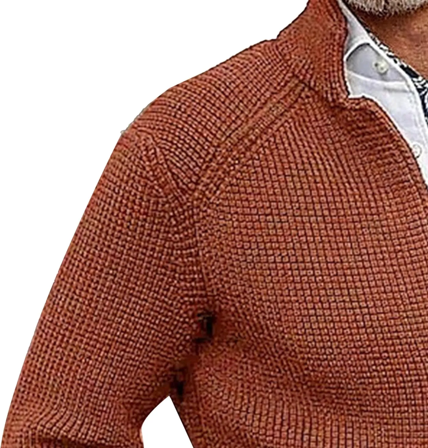 Men's Slim Fit Stand Collar Knit Coat Long Sleeve Button Down Cardigans Casual Knitted Sweaters Cardigan Jacket
