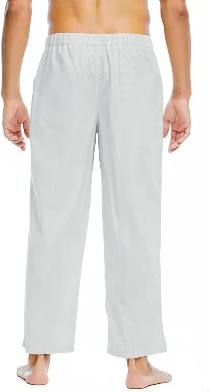 Men's Soft Casual Pants Elastic Waist Stretch Drawstring Relaxed Fit Pants Lightweight Pants Quick Dry Yoga Trousers