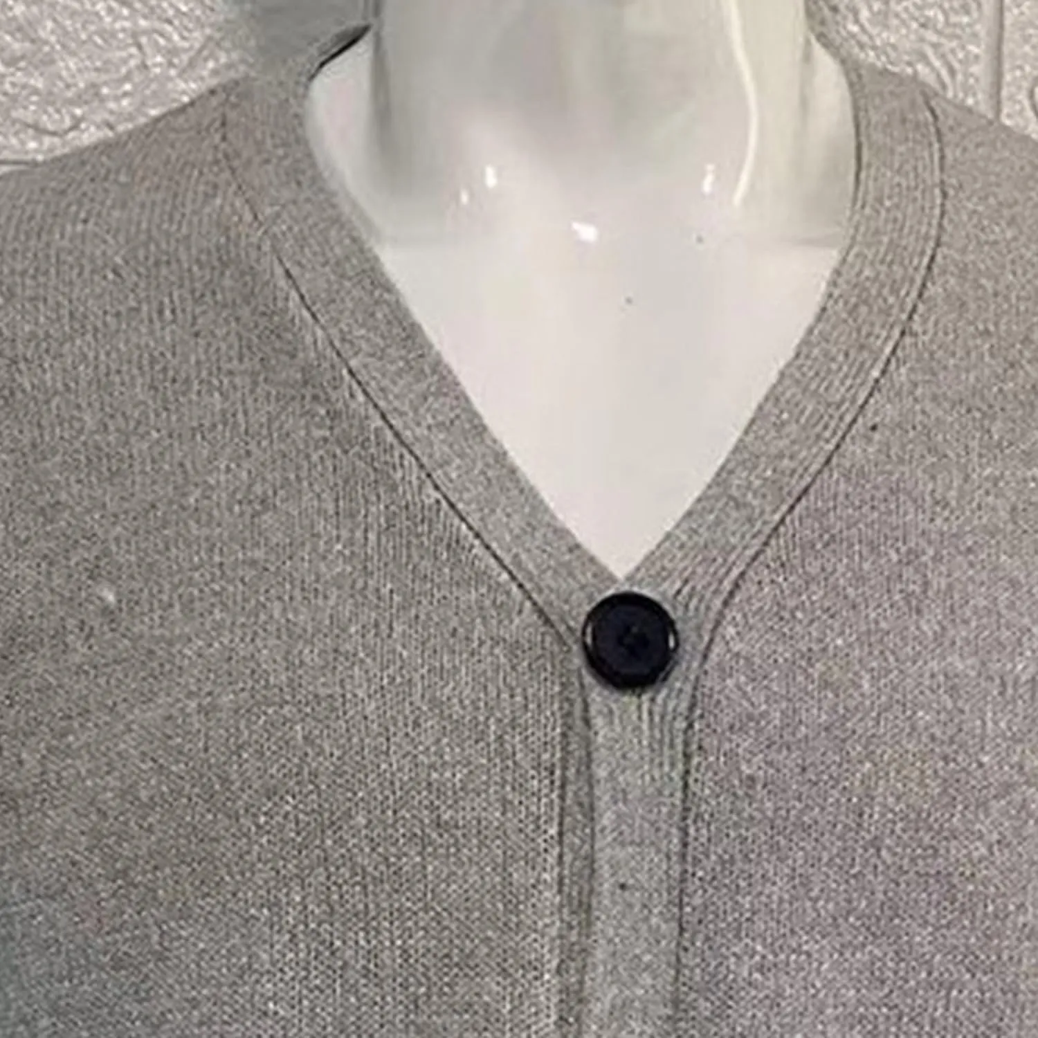 Men's V-Neck Cardigan Casual Slim Fit Long Sleeve Knit Coat Male Button Down Sweaters with Pockets