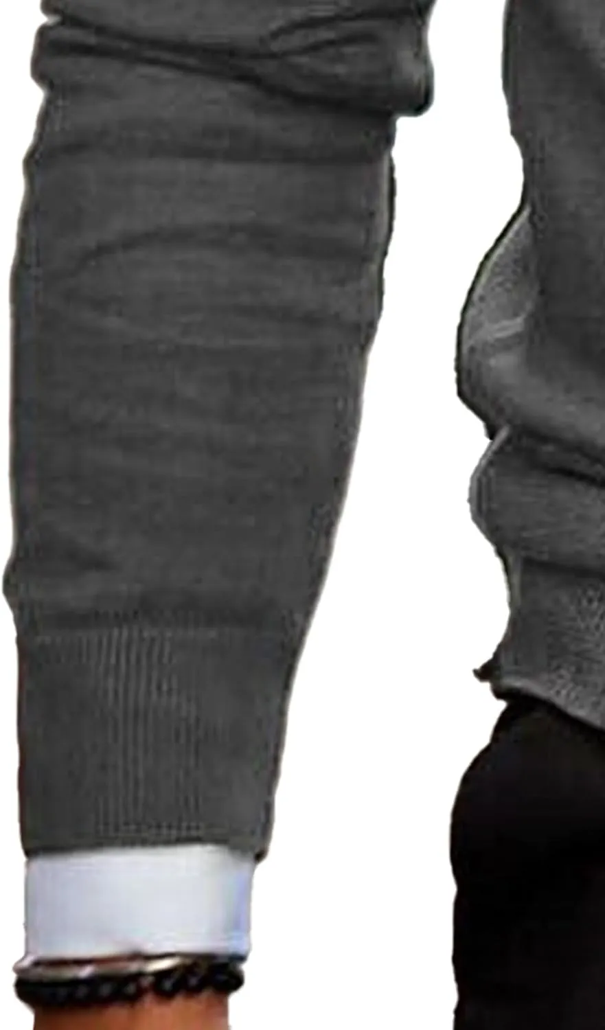 Men's V-Neck Cardigan Casual Slim Fit Long Sleeve Knit Coat Male Button Down Sweaters with Pockets
