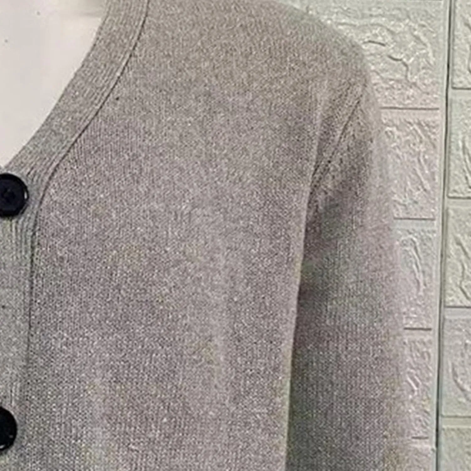 Men's V-Neck Cardigan Casual Slim Fit Long Sleeve Knit Coat Male Button Down Sweaters with Pockets