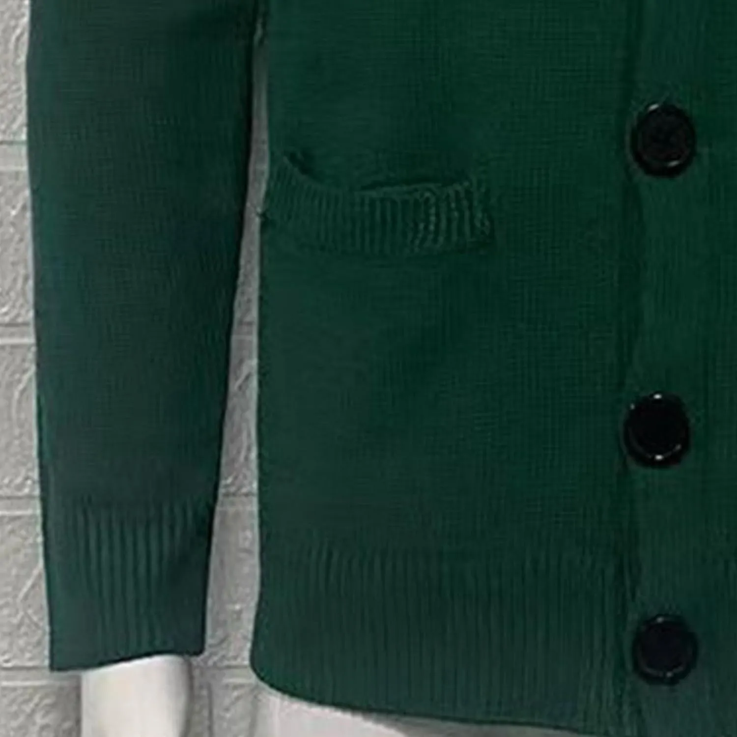Men's V-Neck Cardigan Casual Slim Fit Long Sleeve Knit Coat Male Button Down Sweaters with Pockets