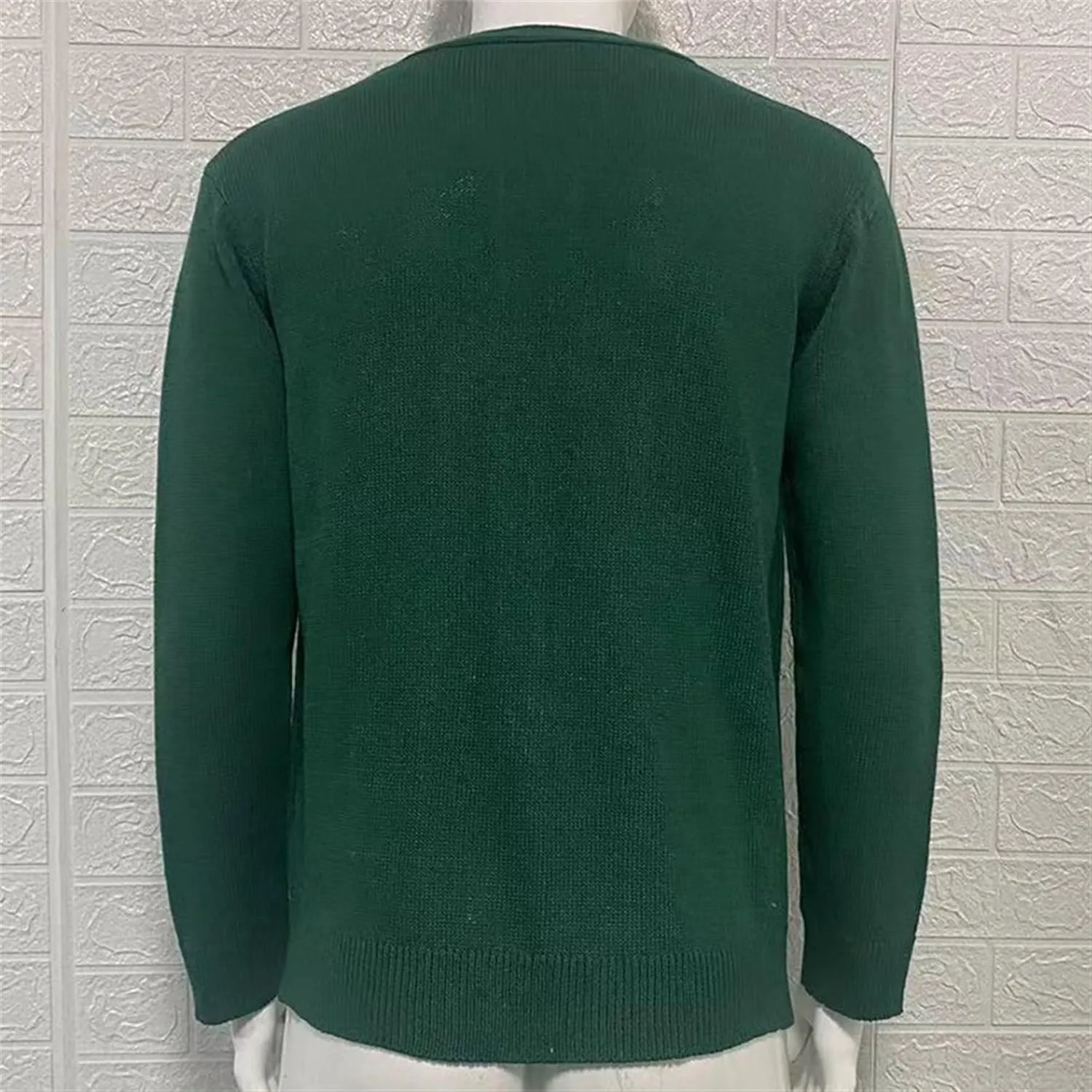 Men's V-Neck Cardigan Casual Slim Fit Long Sleeve Knit Coat Male Button Down Sweaters with Pockets