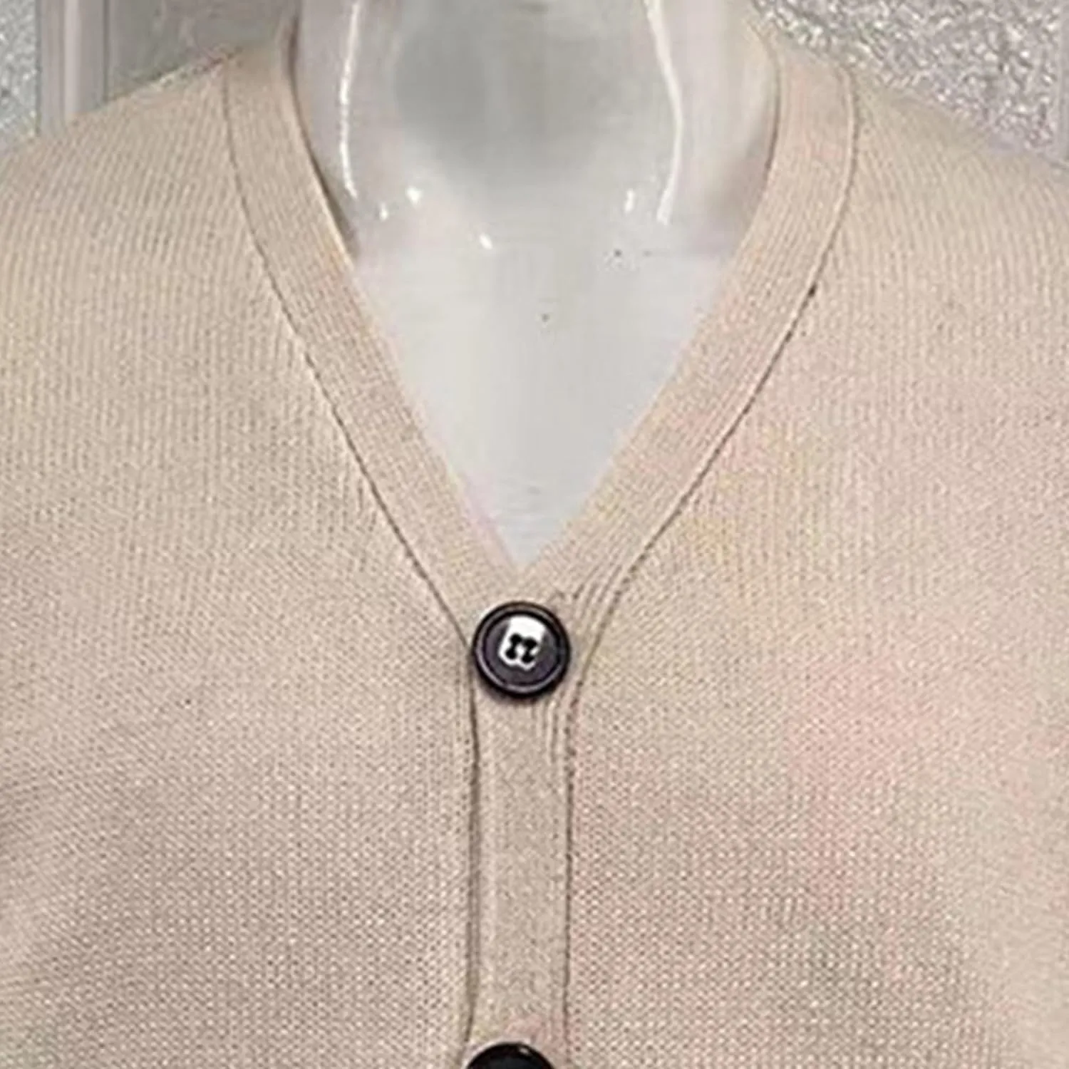 Men's V-Neck Cardigan Casual Slim Fit Long Sleeve Knit Coat Male Button Down Sweaters with Pockets