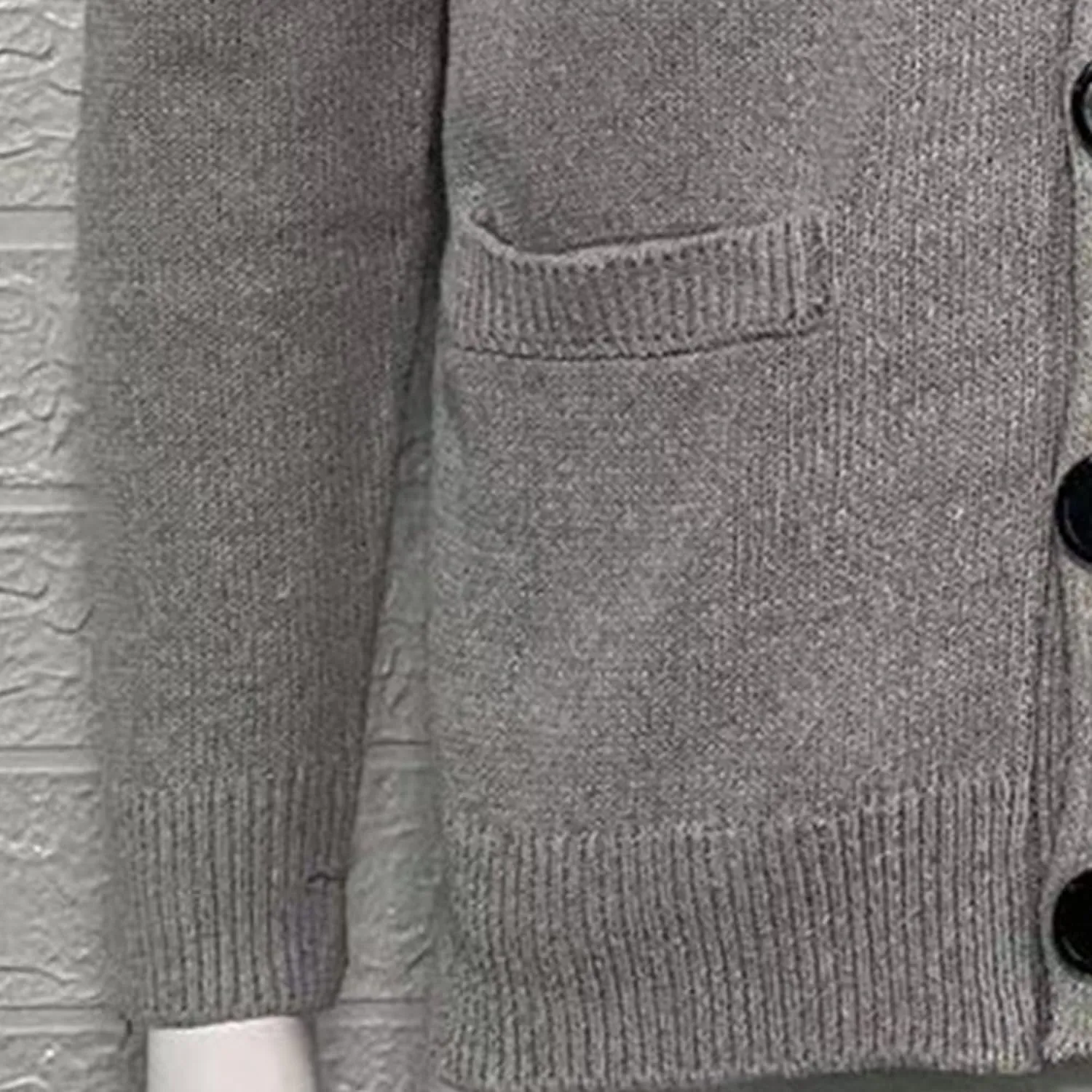 Men's V-Neck Cardigan Casual Slim Fit Long Sleeve Knit Coat Male Button Down Sweaters with Pockets