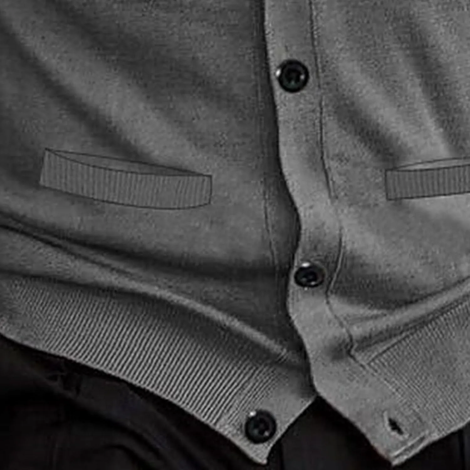 Men's V-Neck Cardigan Casual Slim Fit Long Sleeve Knit Coat Male Button Down Sweaters with Pockets
