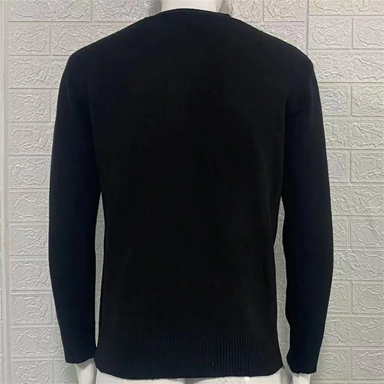Men's V-Neck Cardigan Casual Slim Fit Long Sleeve Knit Coat Male Button Down Sweaters with Pockets