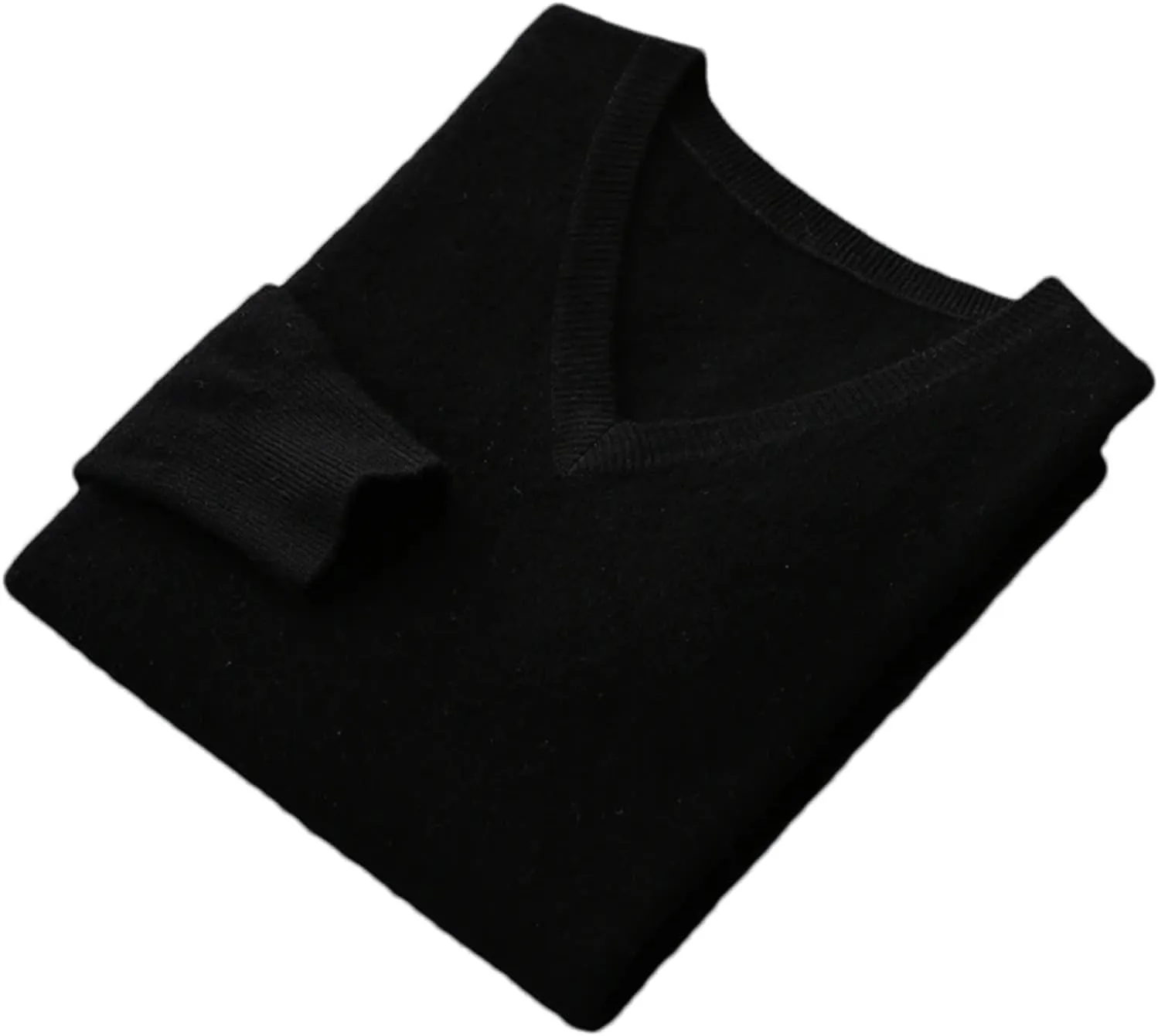 Men's V-Neck Cashmere Sweaters Casual Loose Business Thickened Wool Bottoming Knitted Pullover