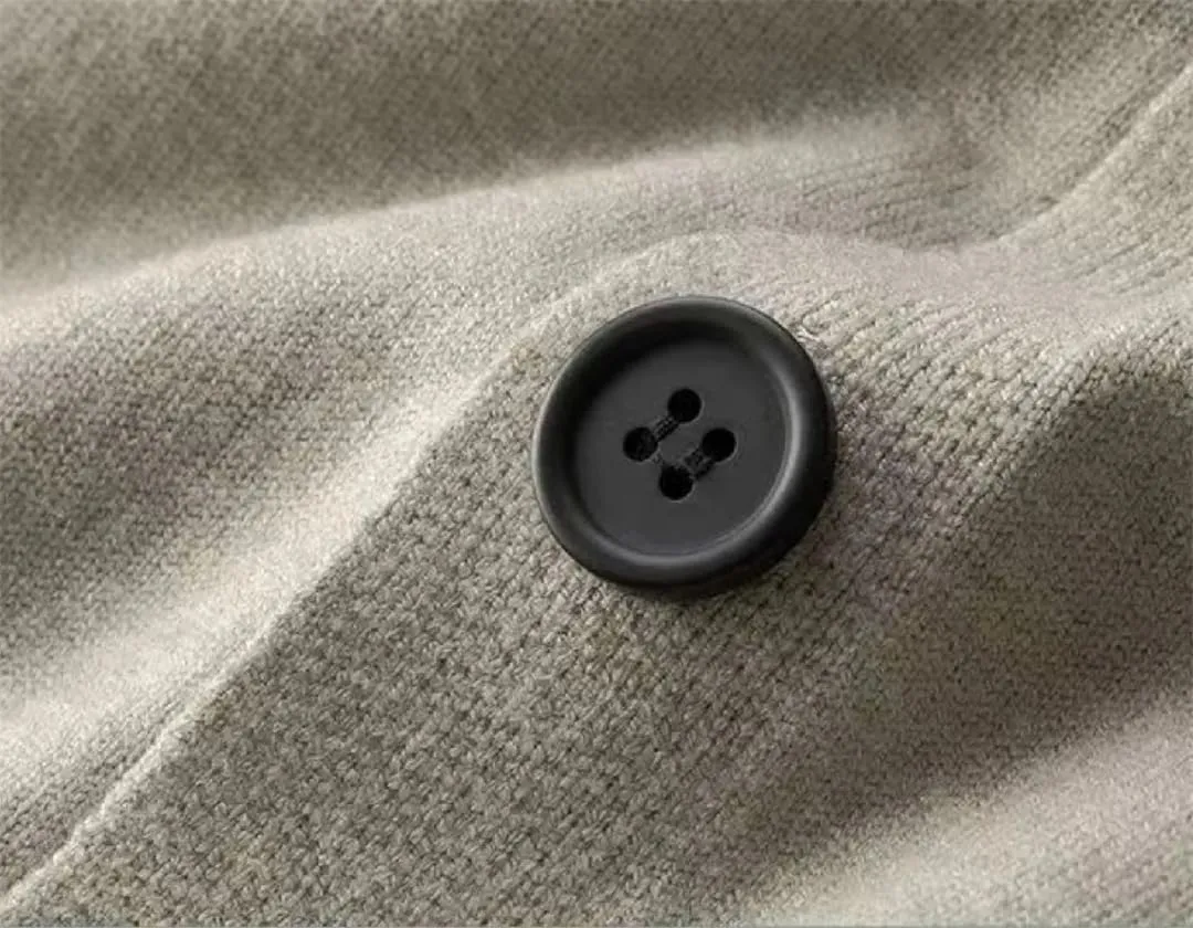 Men's V-Neck Casual Button Sweater Cardigan Autumn Winter Fashion Knit Jacket Classic Solid Sweater Cardigan