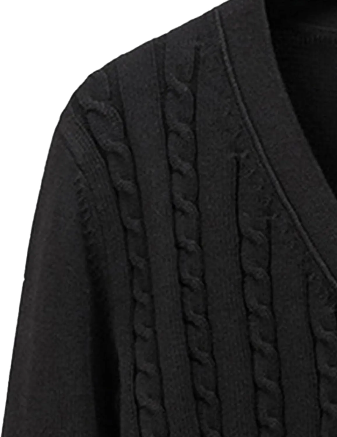 Men's V-Neck Knitted Jacket Buttons Lightweight Men Knit Cardigan Sweaters Solid Color Button Down Knit Coat