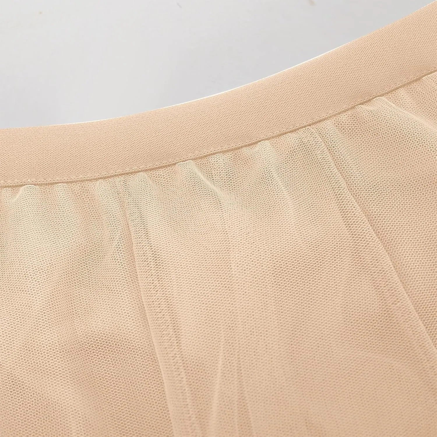 Mesh Skirts for Women Summer Fashion Elastic Waist Pleated Retro Cocktail Skorts Elegant Flowy Party Cocktail Skirt