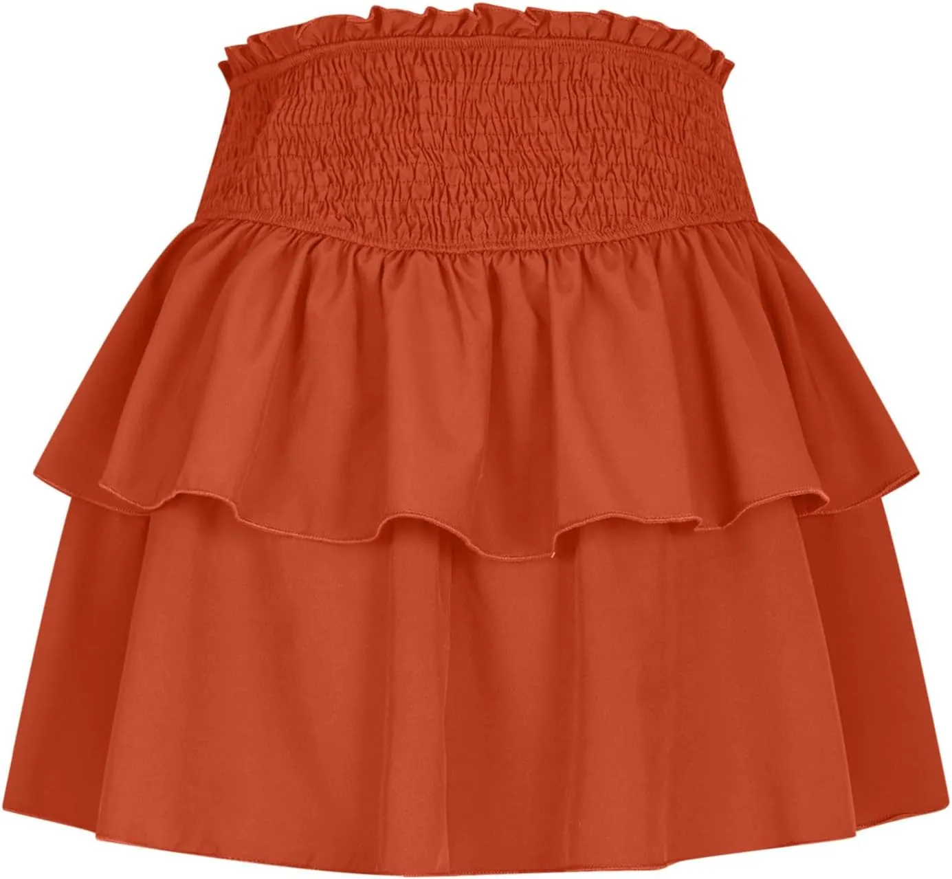 Mini Skirts for Women Dressy Casual Ruffle Layer Boho Dress Flowy Skort Summer High Waisted Ballet Skirt Cute Clothes