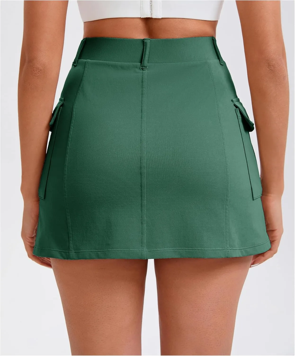 Oalka Women's Hiking Cargo Skorts Casual Pockets Tennis Sport Dressy Work Fast Dry Skirts