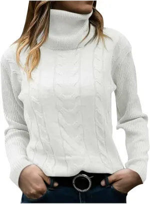 Oversized Sweaters for Women Turtleneck Lightweight Sweaters for Women Long Sleeve Tops for Women Loose Fit Womens