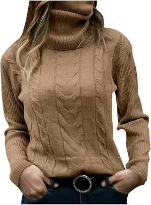 Oversized Sweaters for Women Turtleneck Lightweight Sweaters for Women Long Sleeve Tops for Women Loose Fit Womens