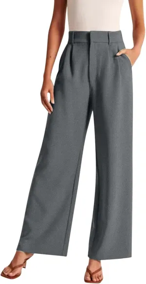 Pants for Women High Waisted Casual Wide Leg Palazzo Pants Dress Long Business Work Trousers Loose Plus Size Outfits