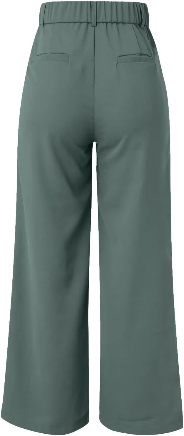 Pants for Women High Waisted Casual Wide Leg Palazzo Pants Dress Long Business Work Trousers Loose Plus Size Outfits