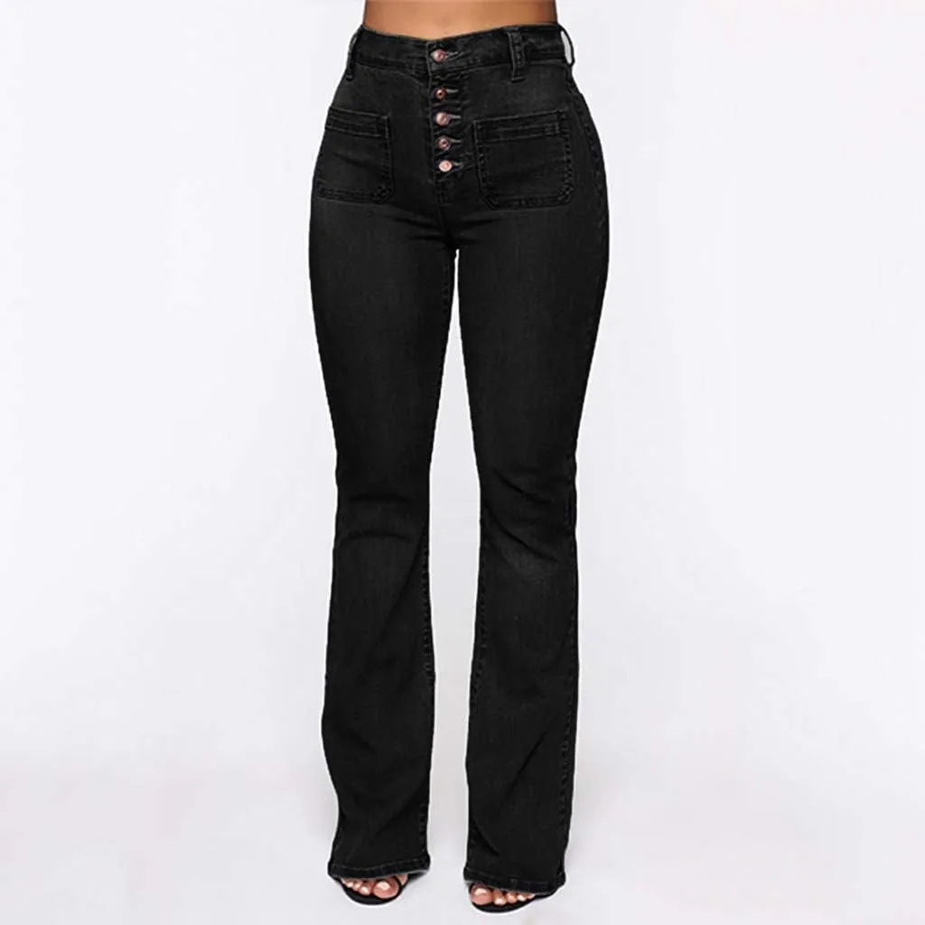 Pants for Women Up Pants Jeans Mid Womens Poket Lace Denim Casual Women's Jeans Pants for Women Straight Leg Jeans