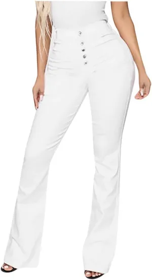 Pants for Women Up Pants Jeans Mid Womens Poket Lace Denim Casual Women's Jeans Pants for Women Straight Leg Jeans
