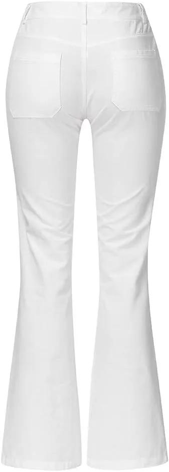 Pants for Women Up Pants Jeans Mid Womens Poket Lace Denim Casual Women's Jeans Pants for Women Straight Leg Jeans