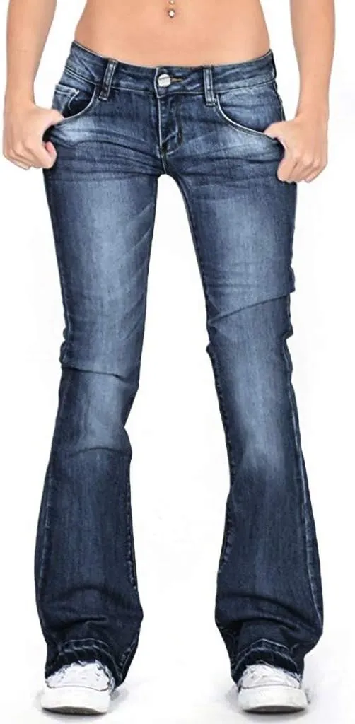 Pants for Women Up Pants Jeans Mid Womens Poket Lace Denim Casual Women's Jeans Pants for Women Straight Leg Jeans