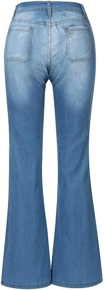 Pants for Women Up Pants Jeans Mid Womens Poket Lace Denim Casual Women's Jeans Pants for Women Straight Leg Jeans