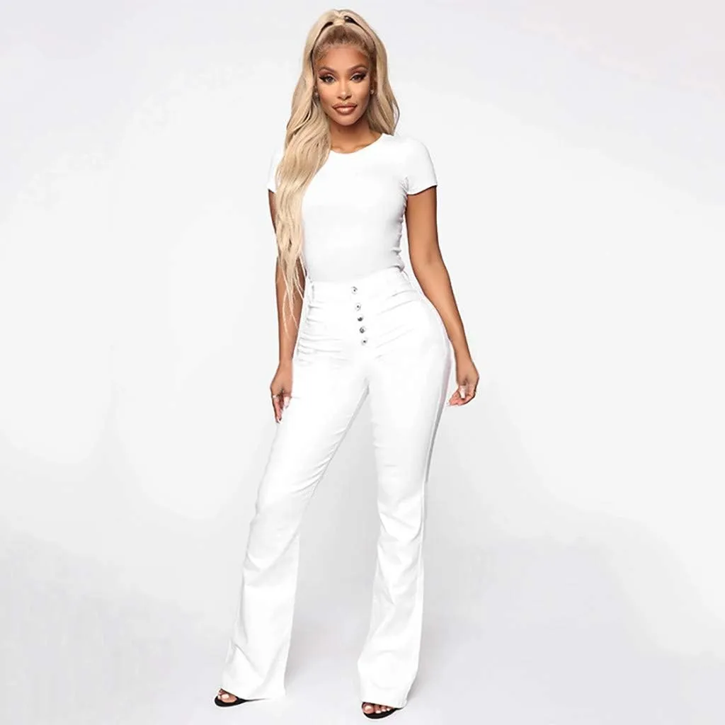 Pants for Women Up Pants Jeans Mid Womens Poket Lace Denim Casual Women's Jeans Pants for Women Straight Leg Jeans