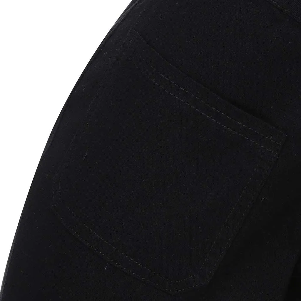 Pants for Women Up Pants Jeans Mid Womens Poket Lace Denim Casual Women's Jeans Pants for Women Straight Leg Jeans
