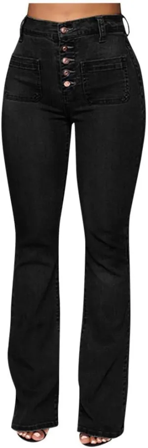 Pants for Women Up Pants Jeans Mid Womens Poket Lace Denim Casual Women's Jeans Pants for Women Straight Leg Jeans