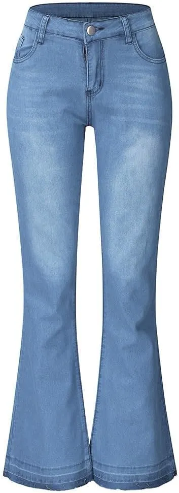 Pants for Women Up Pants Jeans Mid Womens Poket Lace Denim Casual Women's Jeans Pants for Women Straight Leg Jeans