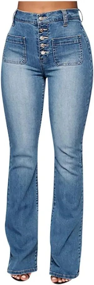 Pants for Women Up Pants Jeans Mid Womens Poket Lace Denim Casual Women's Jeans Pants for Women Straight Leg Jeans