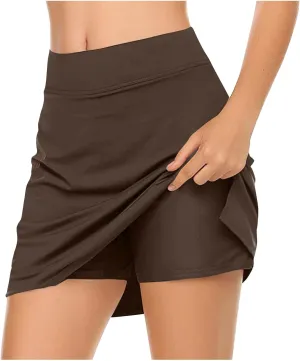 Pencil Skirt for Women Dressy Casual Hiking Summer Mini Skorts Layer High Waist Yoga Tennis Active Clothes Boho Dress