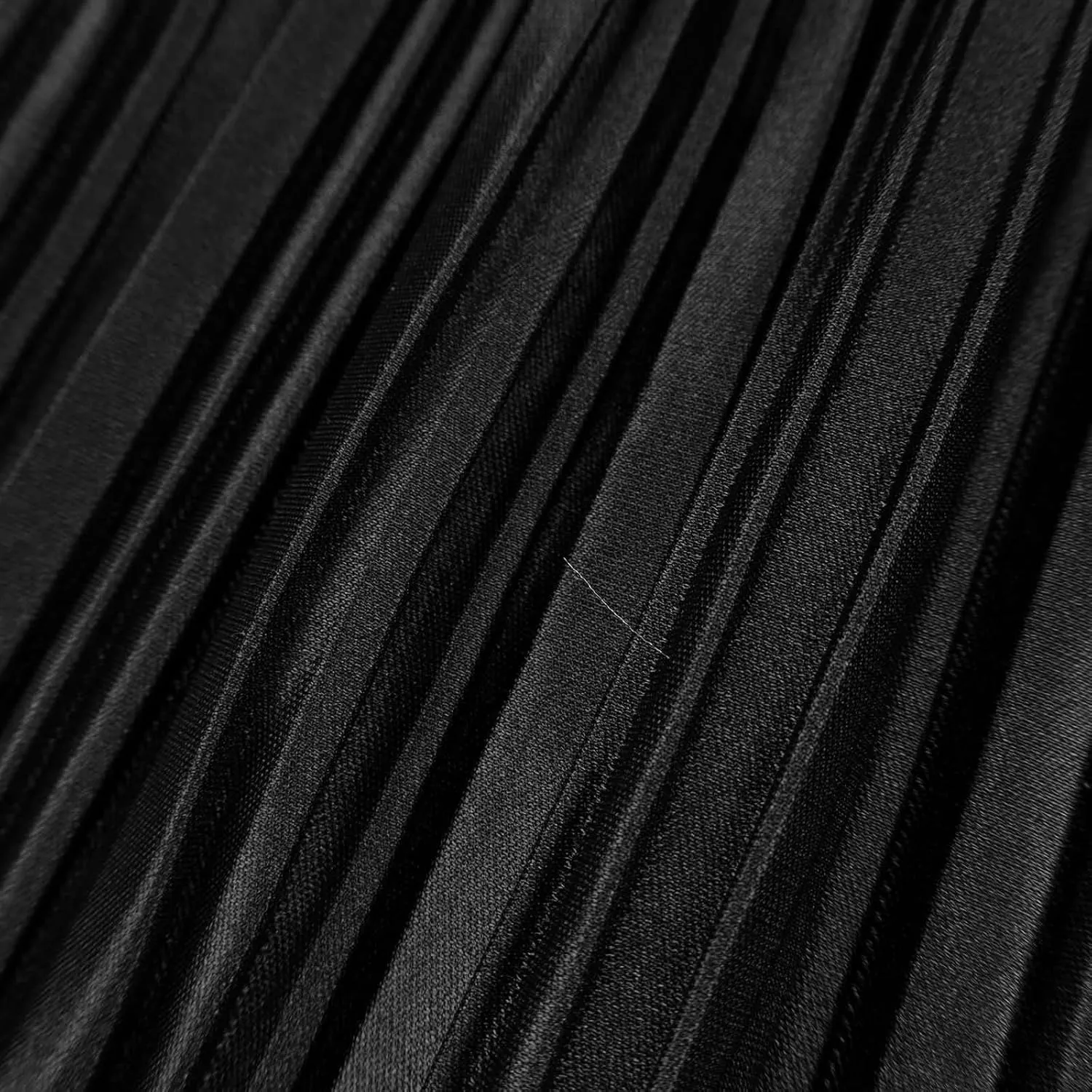 Pleated Midi Skirt for Women Elastic High Waisted Side Slit Thigh Skirts Casual Summer Solid Fashion A line Skirt