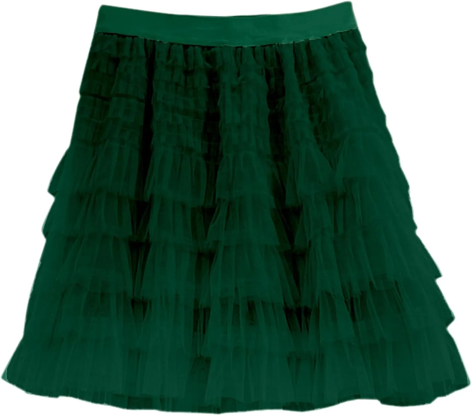 Plus Size Mini Skirt for Women Summer Lightweight Solid Mesh Ruffles A-Line Beach Mini Skirts for Vacation Streetwear
