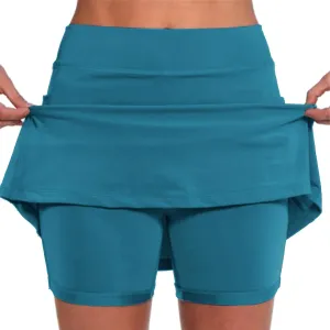 Plus Size Skorts for Women Tummy Control High Waisted Athletic Tennis Golf Skirts with Shorts Pockets Biker Shorts