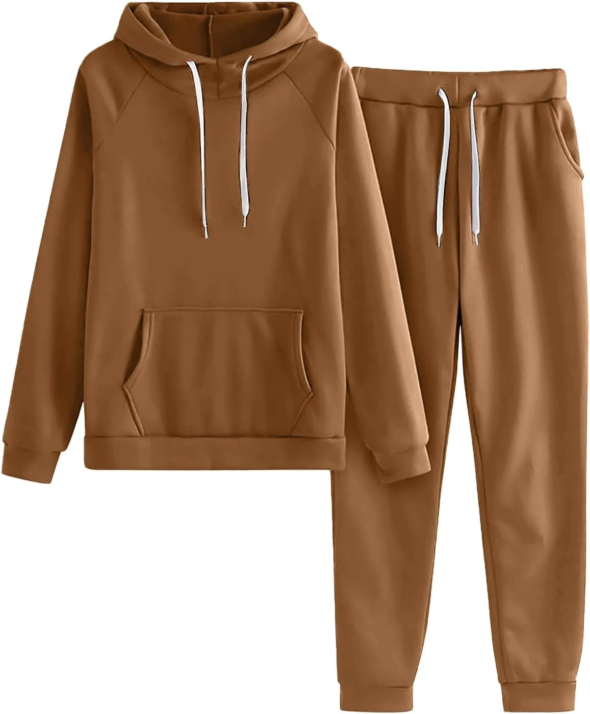 Plus Size Two Piece Sets for Women Casual Letter Graphic Hooded Sweatshirt Jogging Pant Sport Drawstring Tracksuits