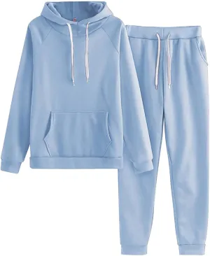 Plus Size Two Piece Sets for Women Casual Letter Graphic Hooded Sweatshirt Jogging Pant Sport Drawstring Tracksuits