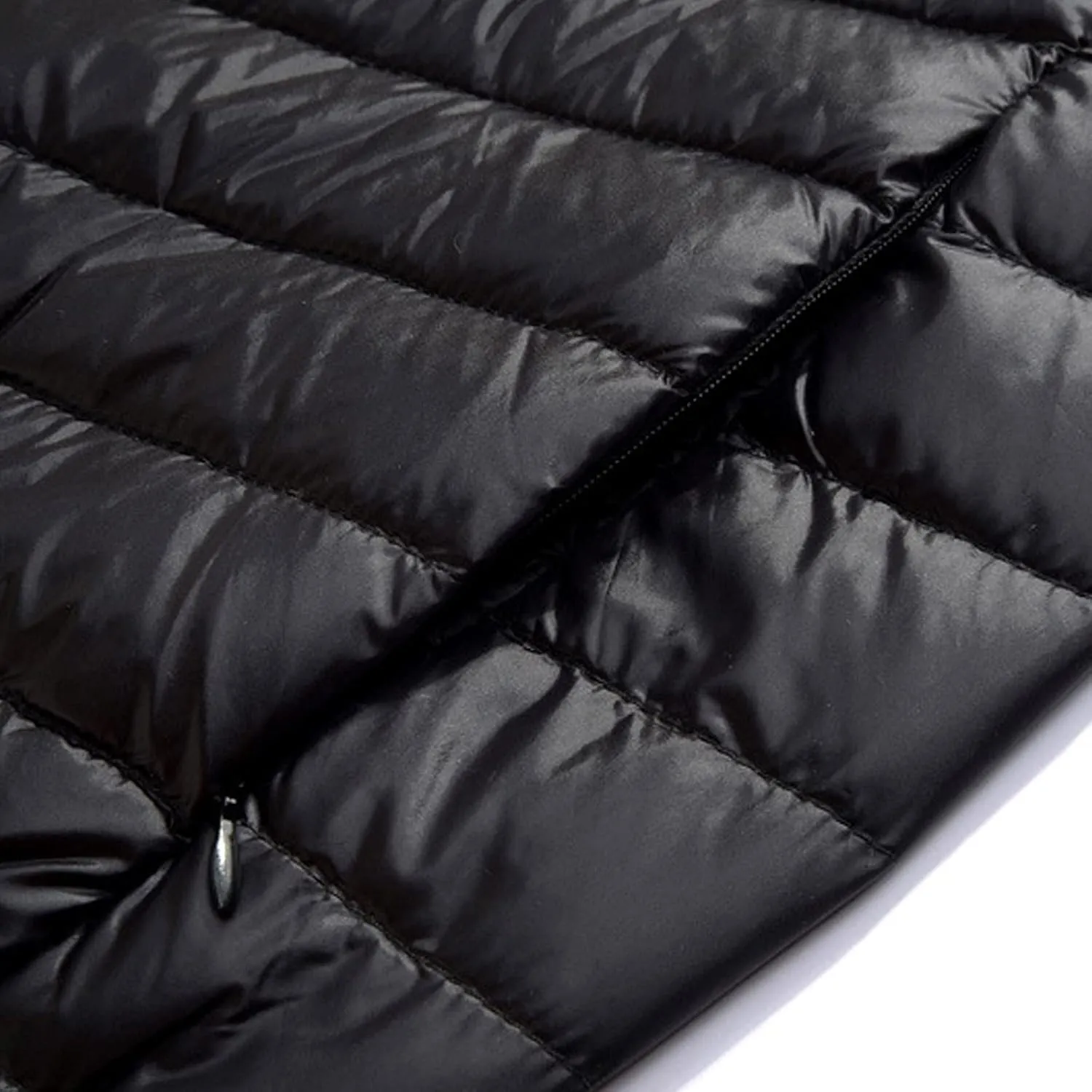 QWENTMTNTY Winter Puffer Jackets for Men with Hoodie Slim Fit Zipper Thermal Down Coats Big and Tall Waterproof Windbreaker