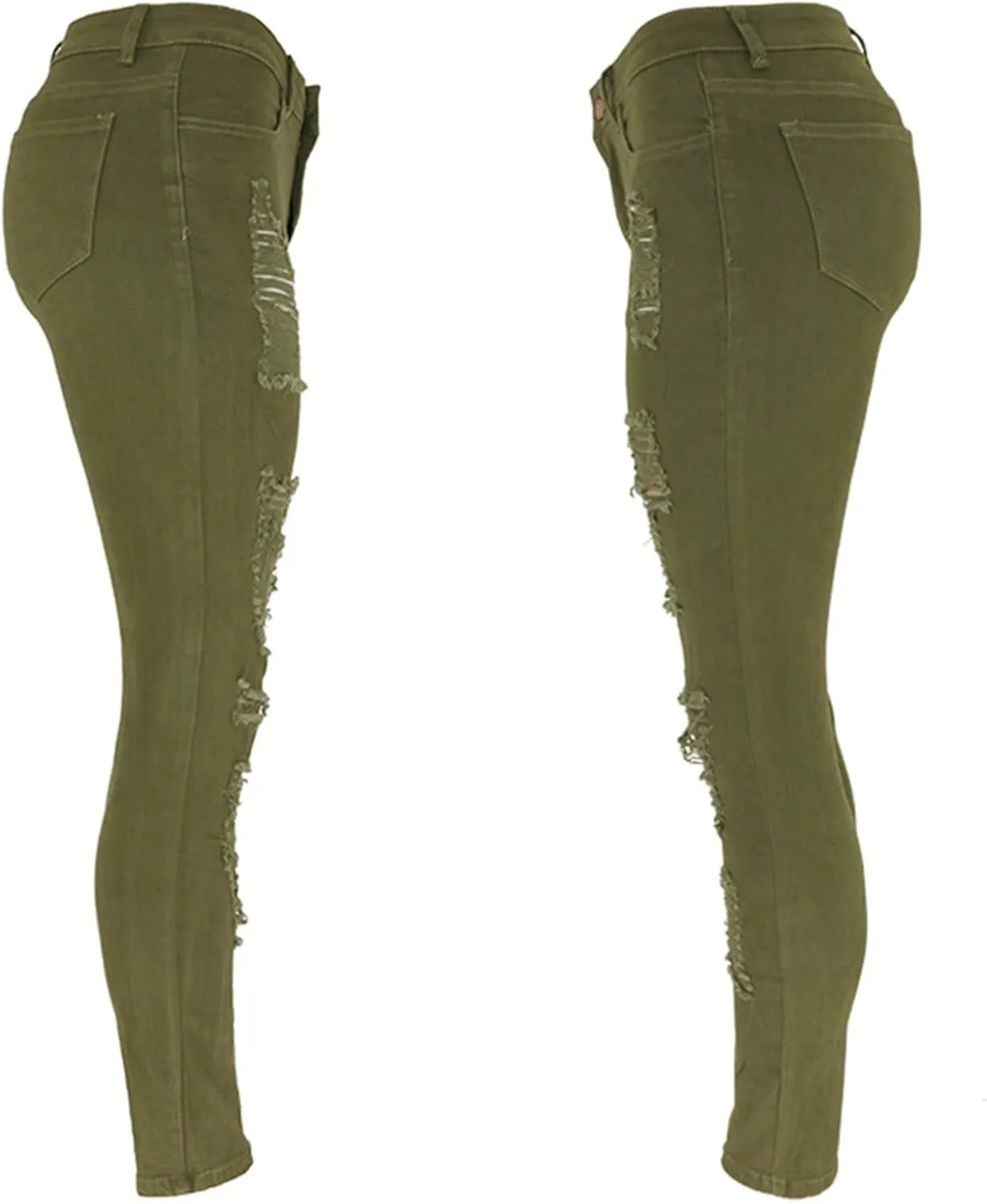 Ripped Distressed Jeans for Women High Waisted Casual 2025 Mom Butt Lifting Bootcut Pants Skinny Legging Petite Jeans