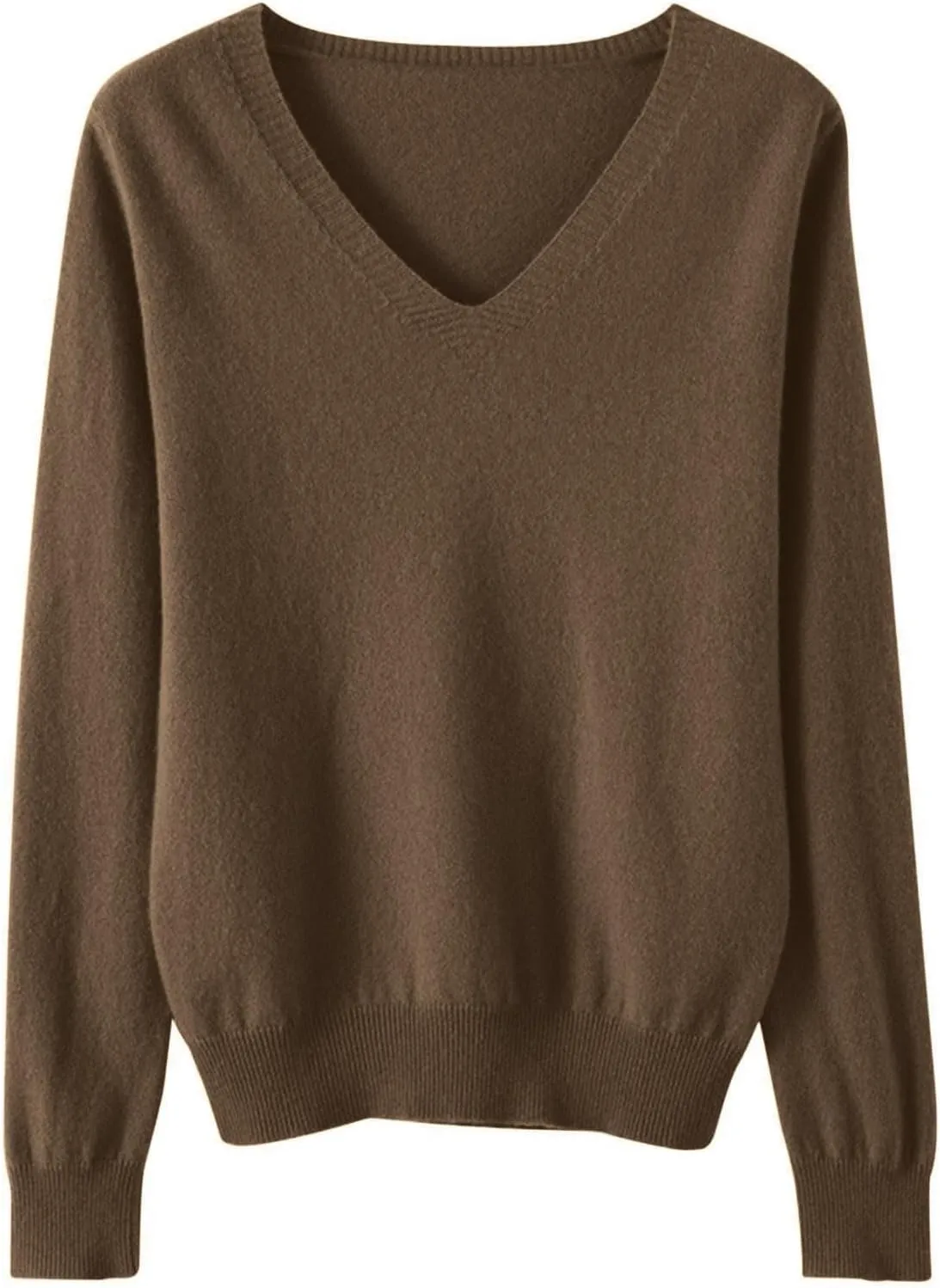 SERYU Womens V Neck Cashmere Sweater Long Sleeve Lightweight Knit Tops Trendy Jumper Knitted Pullover Cashmere Sweater