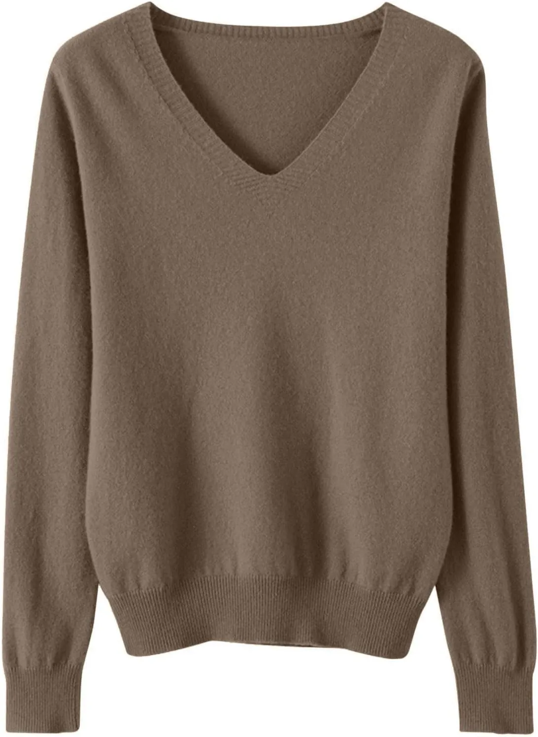 SERYU Womens V Neck Cashmere Sweater Long Sleeve Lightweight Knit Tops Trendy Jumper Knitted Pullover Cashmere Sweater