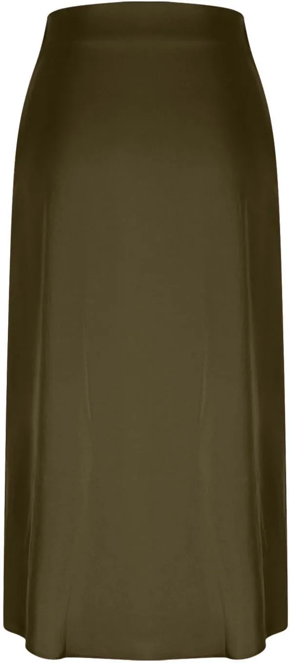 Silk Skirts for Women Satin High Waisted Midi Skirt Elegant A Line Skirt Business Casual Cocktail Party Dress 2025