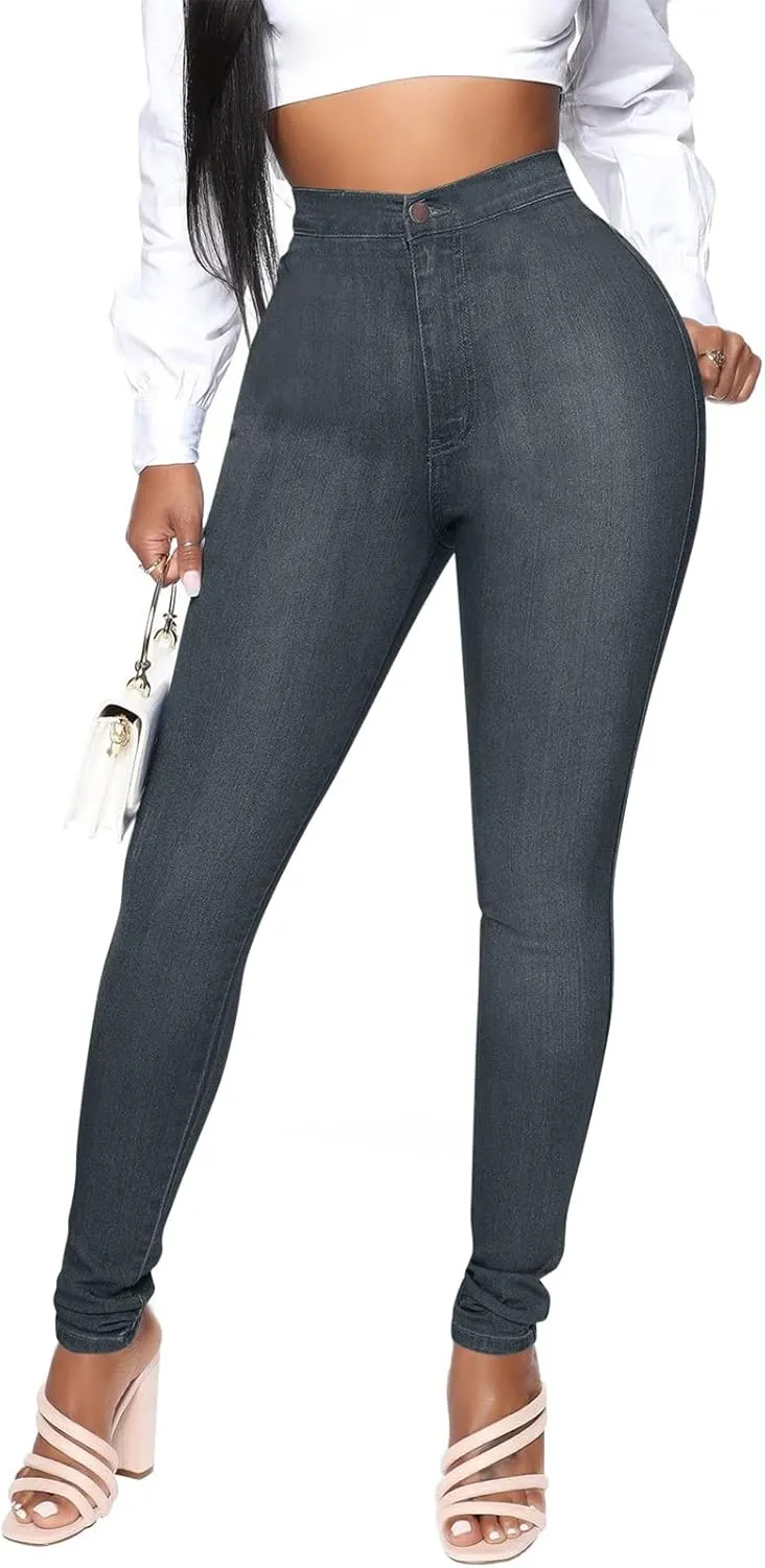 Skinny Jeans for Women High Waist Stretchy Jeans Tummy Control Butt Lifting Jeggings Trendy Plus Size Denim Pants