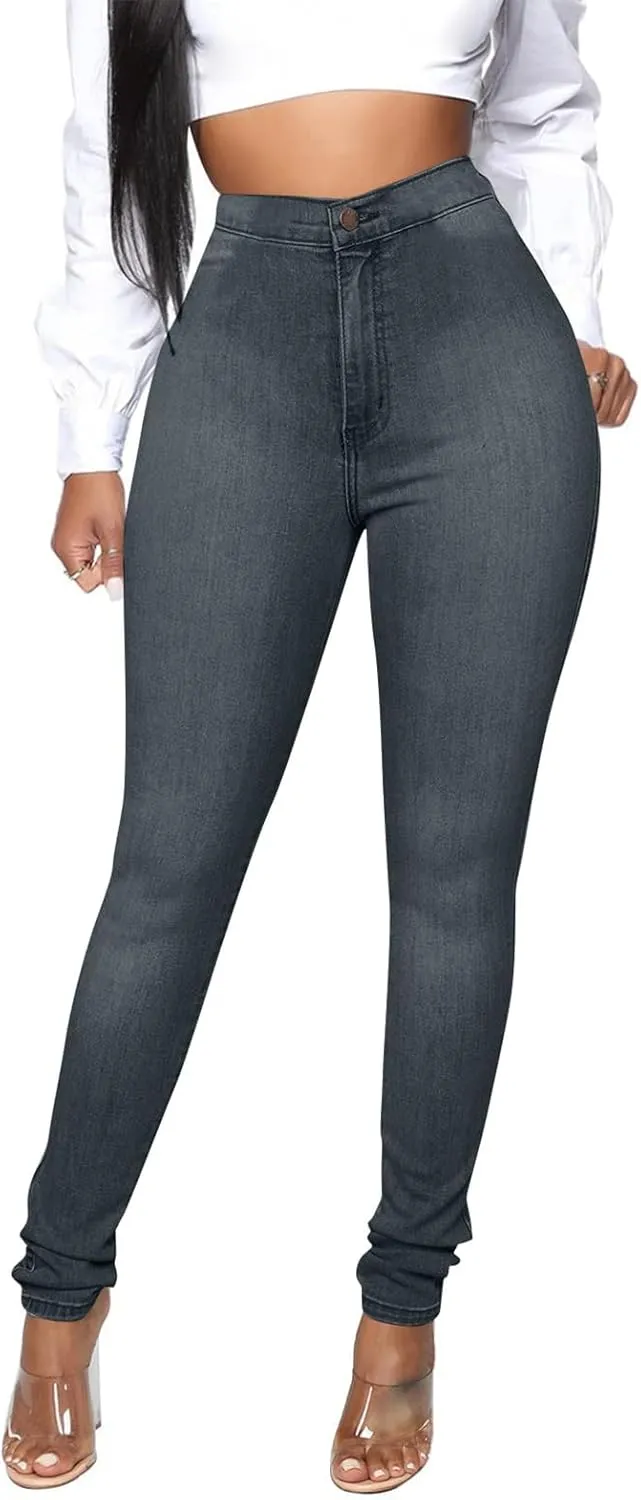 Skinny Jeans for Women High Waist Stretchy Jeans Tummy Control Butt Lifting Jeggings Trendy Plus Size Denim Pants