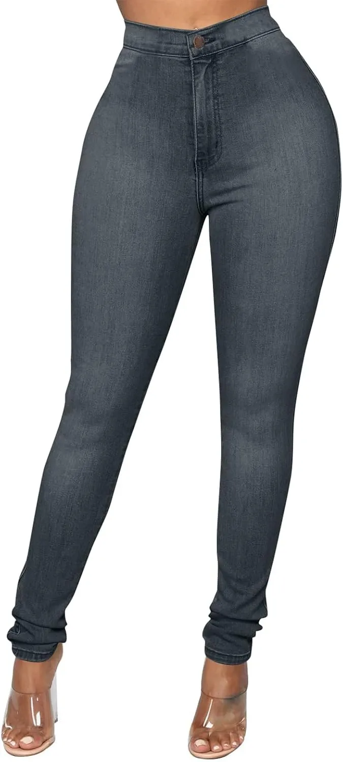 Skinny Jeans for Women High Waist Stretchy Jeans Tummy Control Butt Lifting Jeggings Trendy Plus Size Denim Pants