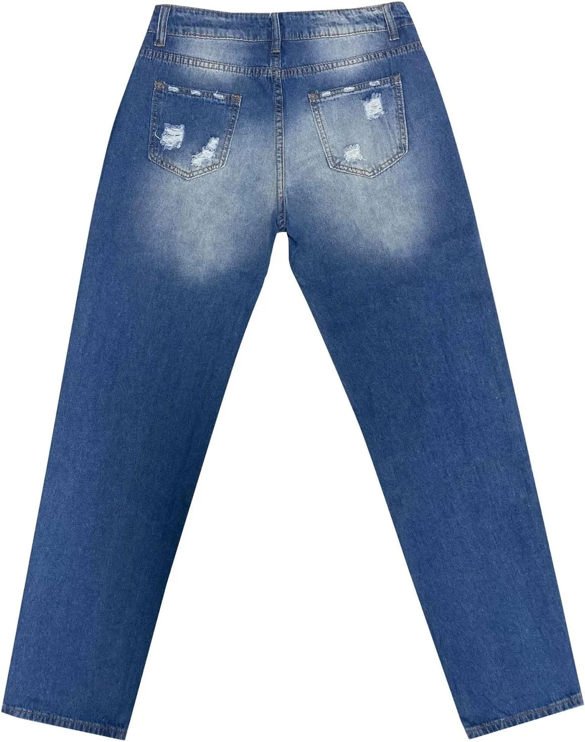 Stretch Jeans for Women Casual Loose High Waisted Denim Pants Trendy Baggy Straight Leg Jeans Trousers
