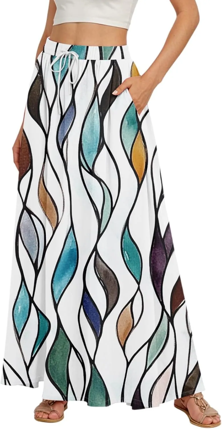 Summer Skirts for Women, Maxi Beach Boho Vacation Elegantes Womens Skirts