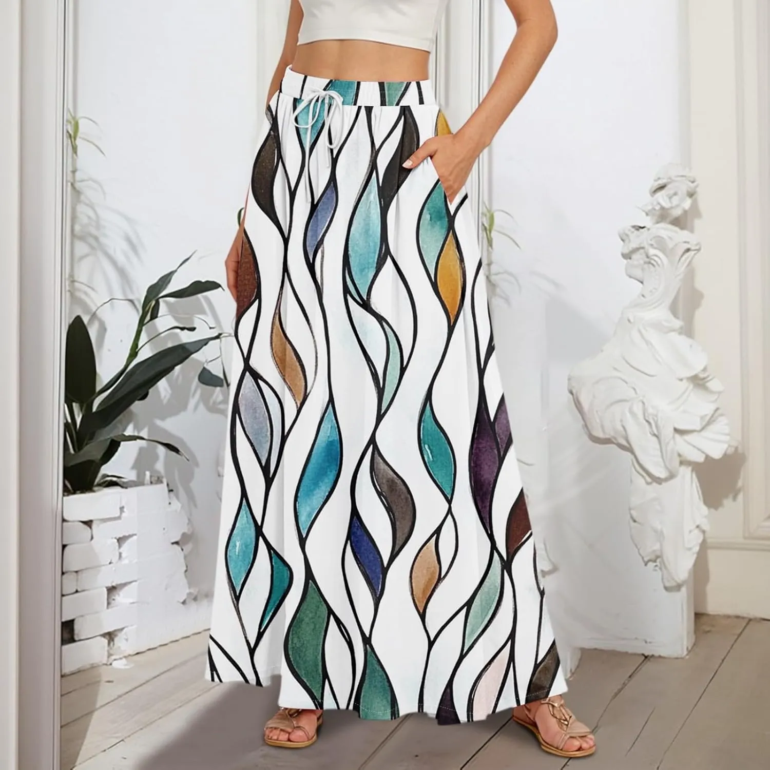 Summer Skirts for Women, Maxi Beach Boho Vacation Elegantes Womens Skirts