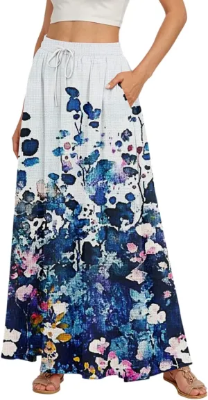 Summer Skirts for Women, Maxi Vacation Elegantes Beach Boho Womens Skirts