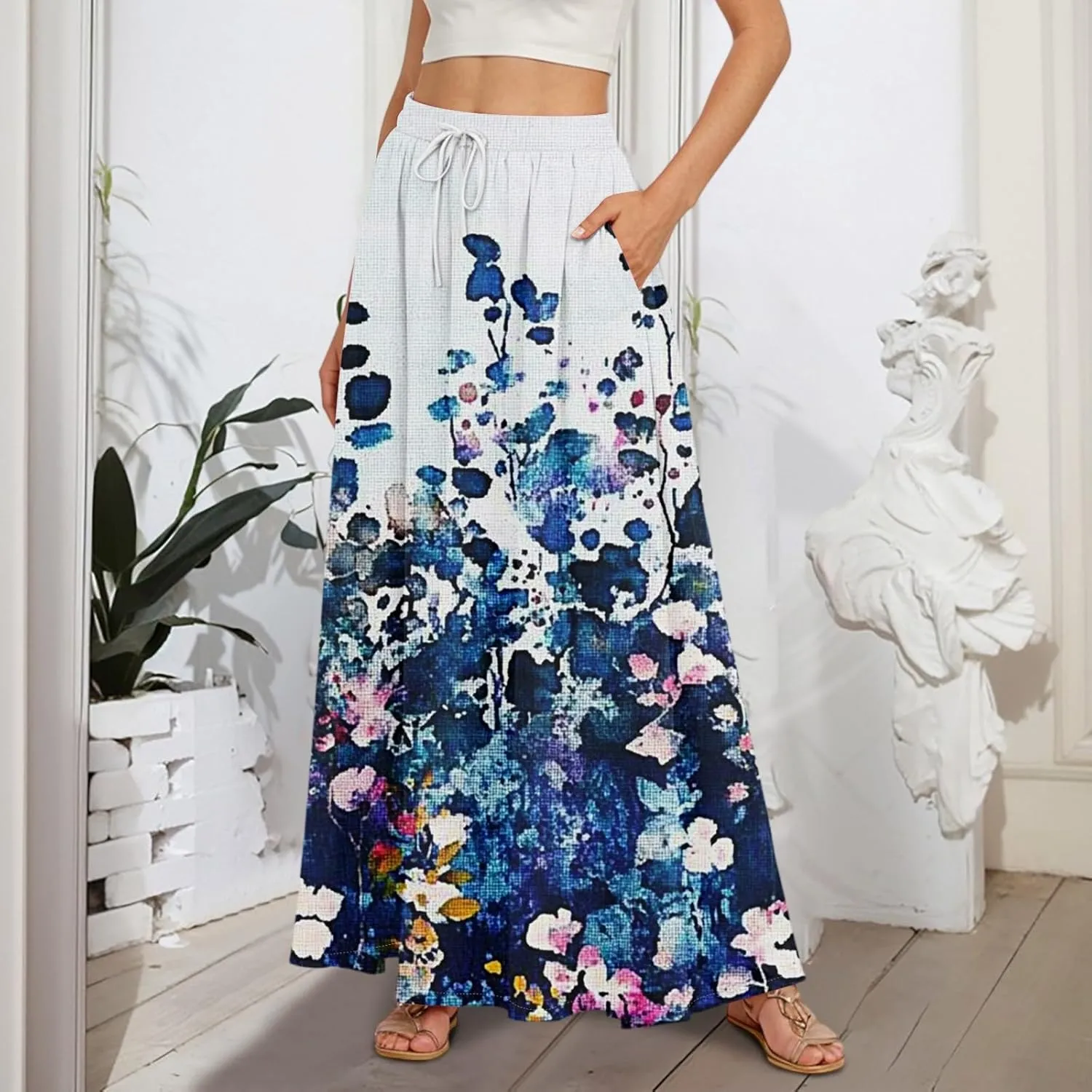 Summer Skirts for Women, Maxi Vacation Elegantes Beach Boho Womens Skirts